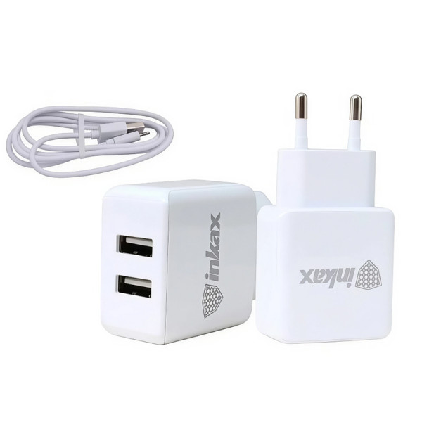 Chargeur INKAX CD01 2.4A 2xUSB Micro USB OU Iphone