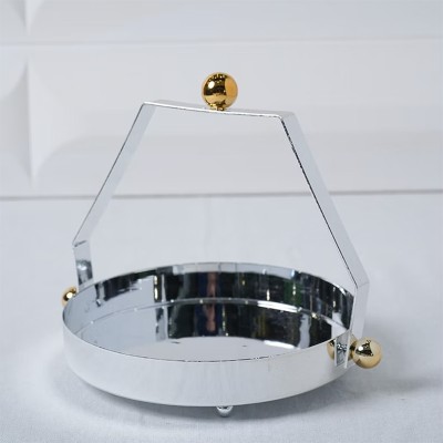 FamilyStore | Plateau Rond Avec Support En Métal 20 CM