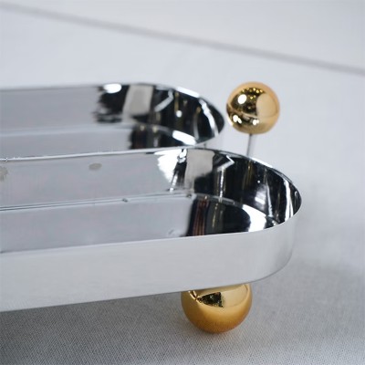 FamilyStore | Mefred De Présentation à 2 Cavités Ovales En Métal