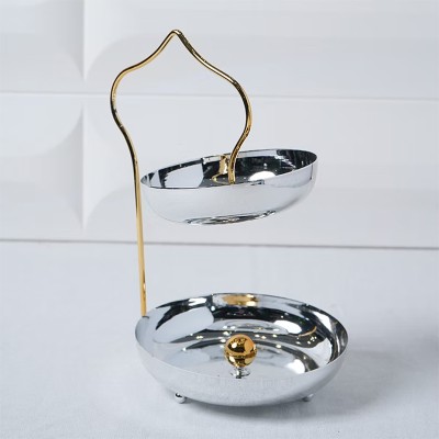 Mefred à 2 Cavités avec Support en Métal | Plateau Présentation Élégant