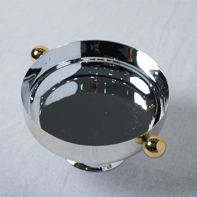 Mefred Rond avec Pied en Métal 20 cm | Plateau de Présentation Élégant