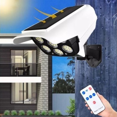 Lampe Solaire Extérieure Caméra Factice | Détecteur Mouvement & Télécommande