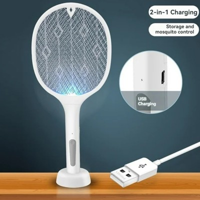 FamilyStore | Raquette Électrique Rechargeable Protection Complète Contre les Moustiques 2 en 1