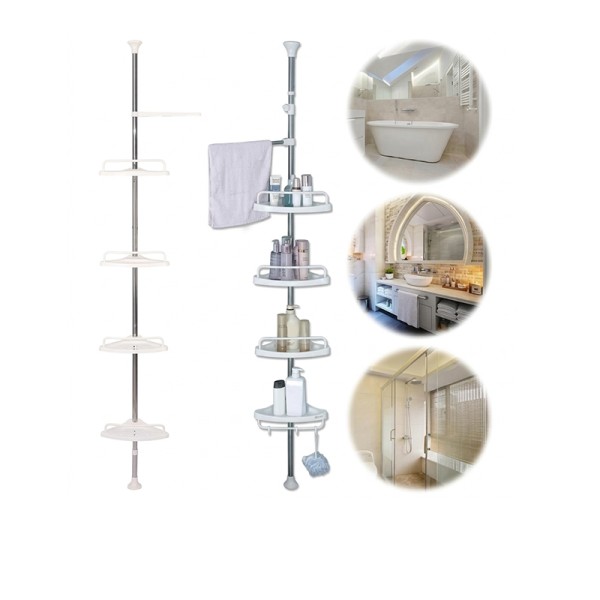 Étagère de rangement d'angle de douche à 4 niveaux