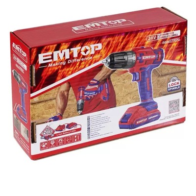 FamilyStore | Perceuse Visseuse 20V 45NM 1BAT 2AH EMTOP ECDL6200118