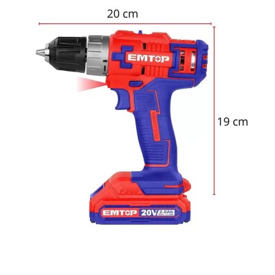 FamilyStore | Perceuse Visseuse 20V 45NM 1BAT 2AH EMTOP ECDL6200118