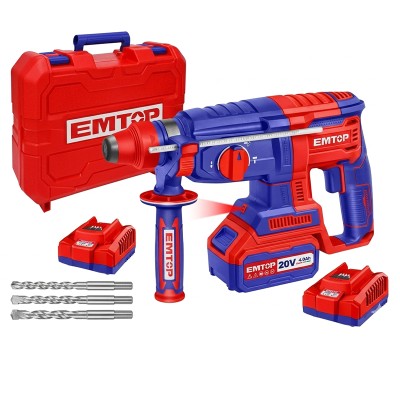 FamilyStore | Perforateur SDS+20V 1B 2AH 18 BRUSH+AC EMTOP ELRH201881