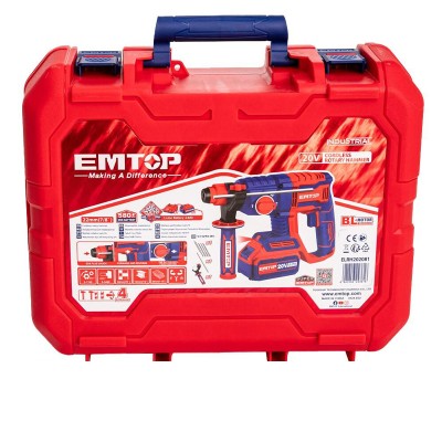 FamilyStore | Perforateur SDS+20V 1B 4AH 22 BRUSH+AC EMTOP ELRH202081