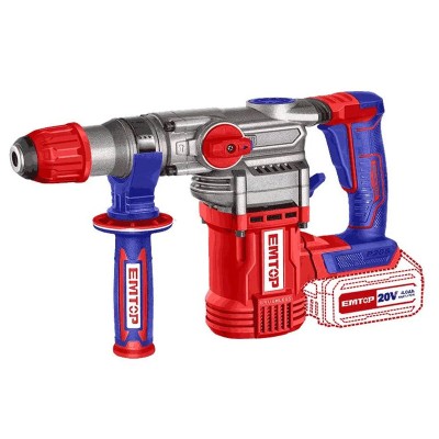 FamilyStore | Perforateur SDS+20V 2B 4AH 28 BRUSH+AC EMTOP ELRH202882