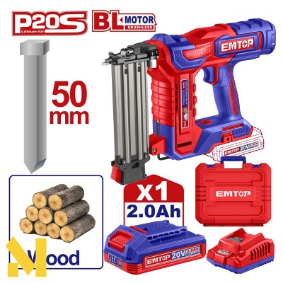 Cloueur 20V EMTOP Brushless F15-F50 | Sans Fil Pro