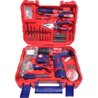 FamilyStore | Valise D'outils+Visseuce 12V 96P EMTOP EEDK09601