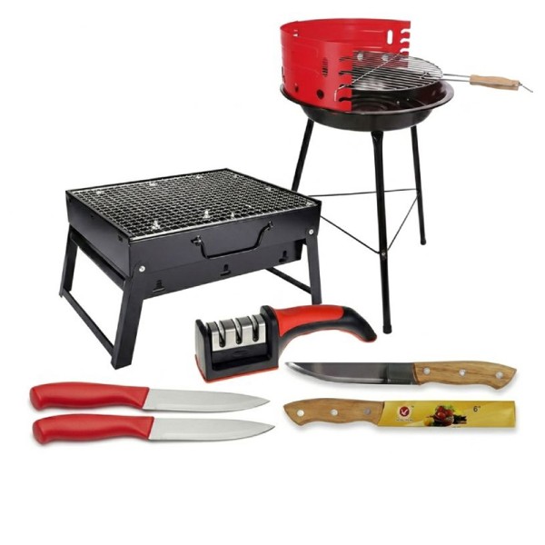 Pack Aïd 1 : 2 Barbecues + Aiguiseur + 4 Couteaux