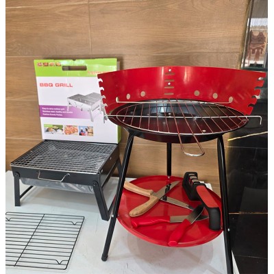 FamilyStore | Pack Aïd 1 : 2 Barbecues + Aiguiseur + 4 Couteaux