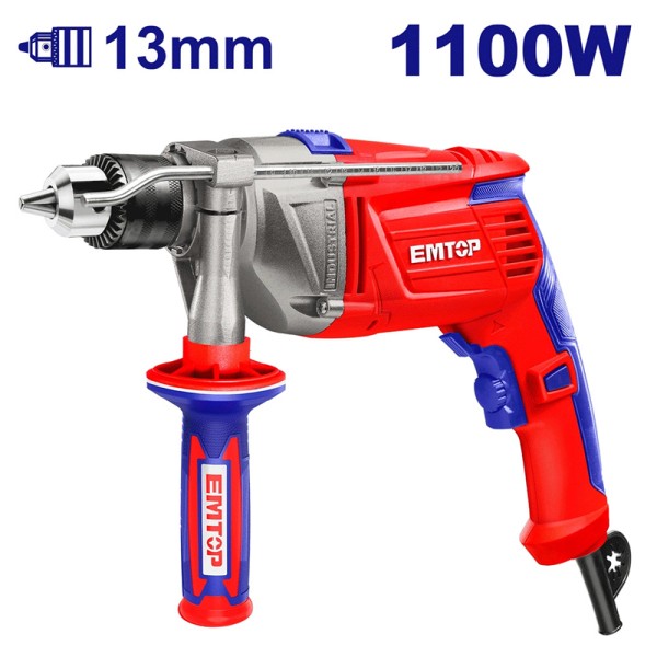 Perceuse à Percussion 1100W 13MM EMTOP EMDL1101
