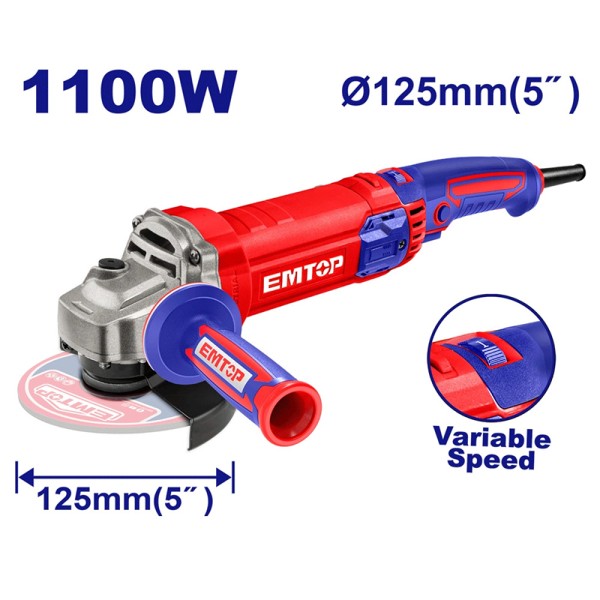 Meuleuse 125 1100W A VARIATEUR EMTOP EAGRS11053