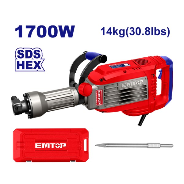 Demolisseur 14kg 1700W 50J EMTOP EDBRH1703