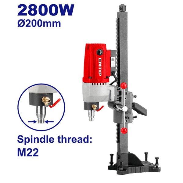 Carotteuse à Beton 200mm EMTOP EDDM280020