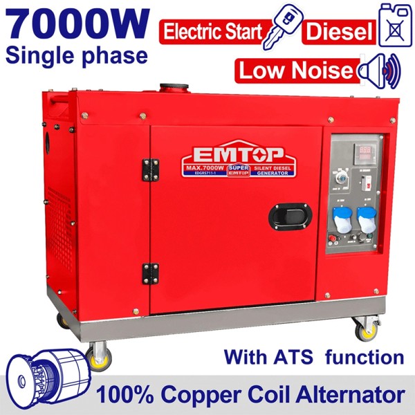 Groupe Silen 7KVA Dieesel 220 ATS EMTOP EDGRS711-1