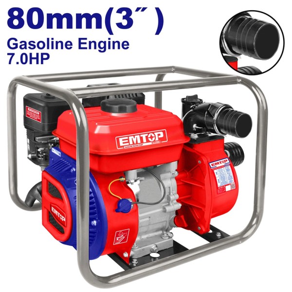 Motopompe Essence 7CV 3" 1000l/MIN EMTOP EGWP8012