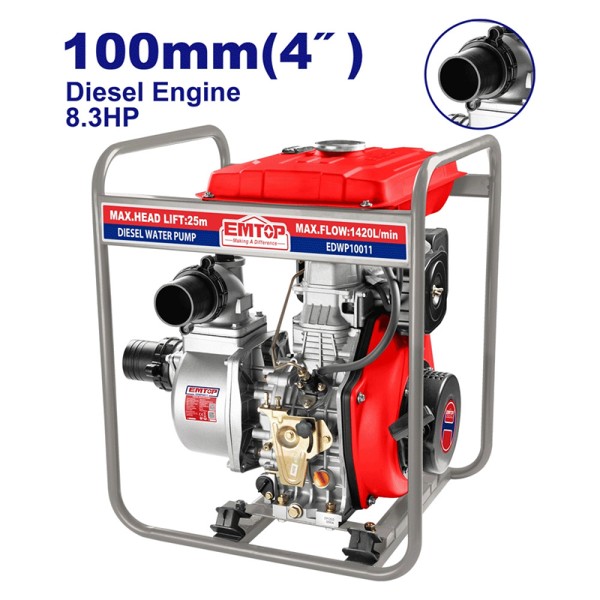Motopompe Diesel 4" 1420l/MIN EMTOP EDWP10011