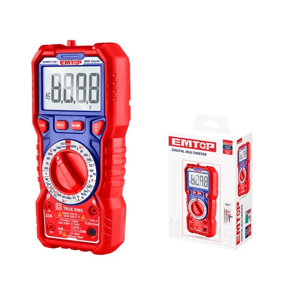 Multimètre Digital 1000V EMTOP EDMR17501