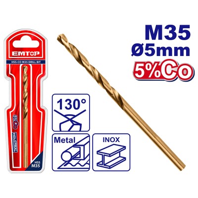 Mèches Acie M35 HSS Ø5mm