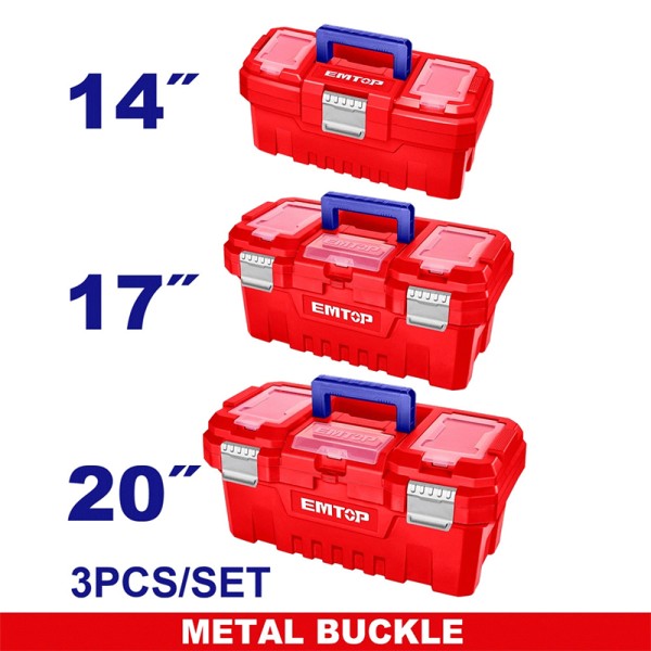 Jeu 3 Caisse à Outils 14"17"20" EMTOP EPBXK0302