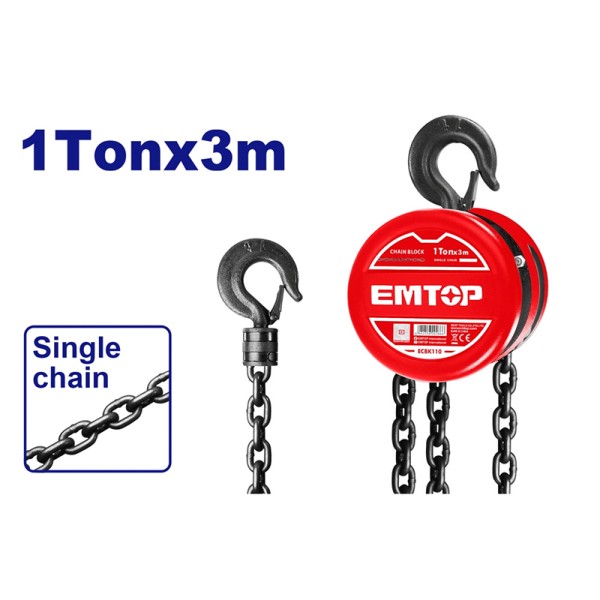 Palan à Chaine 1T 3M EMTOP ECBK110