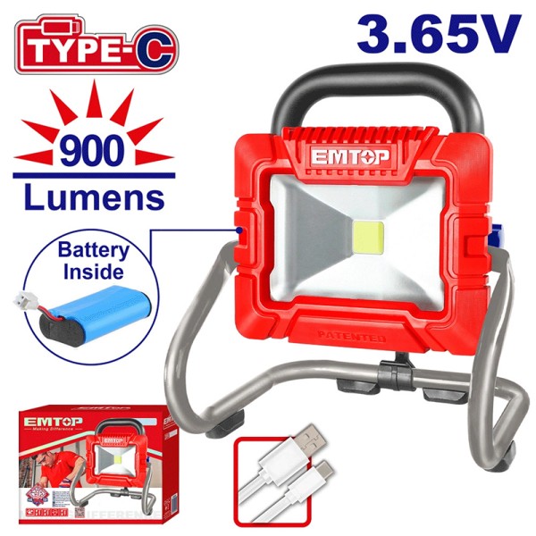 Projecteur Led 900 Lumens 3,65V EMTOP ELWL4415