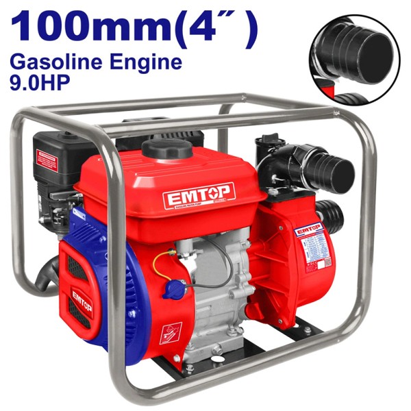 Motopompe Essence 9CV 4″ 1500l/MIN EMTOP EGWP10012