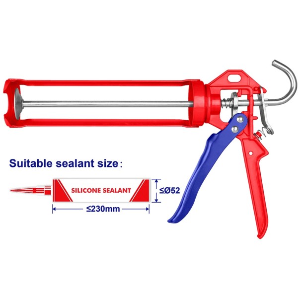 Pistolet Pour Silicone 230MMP-ALUM EMTOP ECGN01091