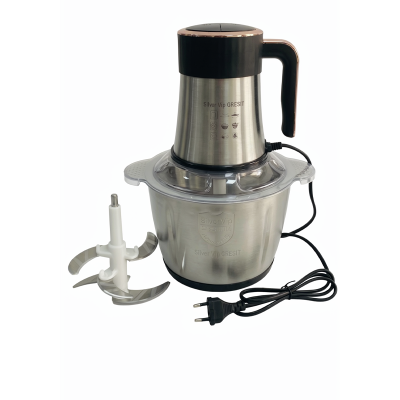 Hachoir électrique en acier inoxydable 2000W avec bol de 3L, robot cuisine multifonction