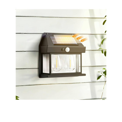 FamilyStore | Applique Murale Solaire Double Lampe avec Détecteur de Mouvement