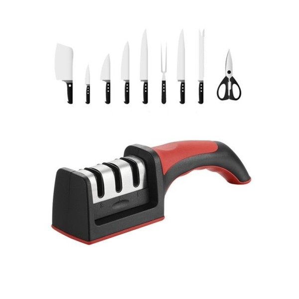 Aiguiseur Couteaux à 3 Fentes En Acier Inoxydable