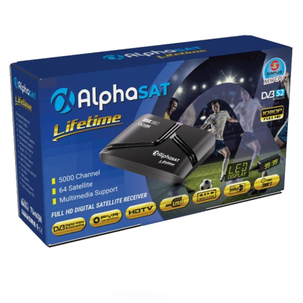 Récepteur  ALPHASAT Lifetime + Abonnements