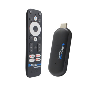 Alphastick Certified – Clé Android TV 4K, 2 Go RAM, 32 Go & BT 5.0