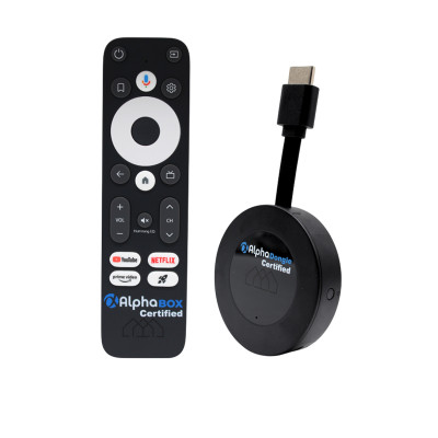 Alpha Dongle Certified – Clé Android TV 2 Go RAM, 32 Go & HDMI Direct